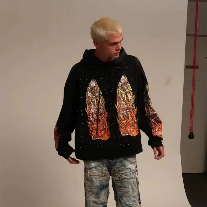 Sweat à capuche unisexe en coton 100%, haute qualité, style streetwear hip-hop, noir, gris, brun, pour hommes et femmes, occasions quotidiennes et spéciales