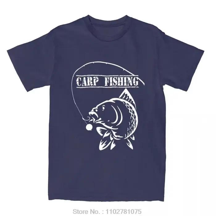 Vêtements pour hommes pêche à la carpe T-shirt surdimensionné loisirs coton