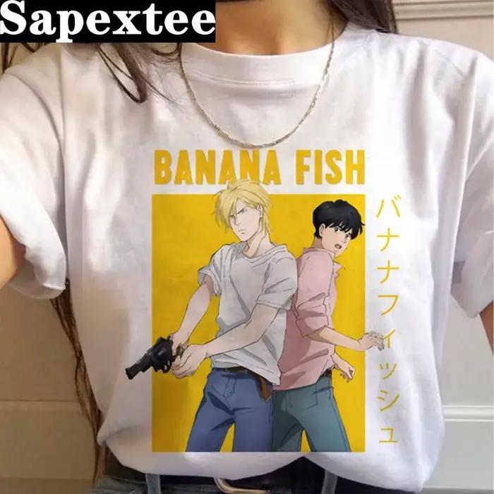 Banana Fish haut d'été t-shirt homme harajuku imprimé vintage kawaii
