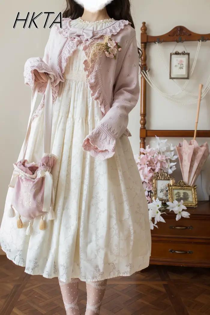 Cardigan Lolita à manches longues pour filles
