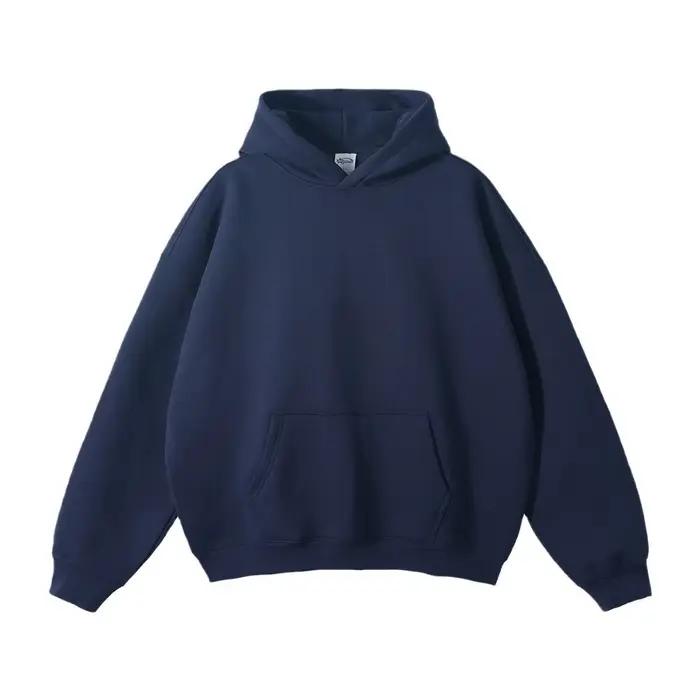 Sweat-shirt à capuche unisexe en molleton doublé, nouvelle collection automne-hiver, coupe épaules tombantes, couleur unie, style streetwear, manches longues