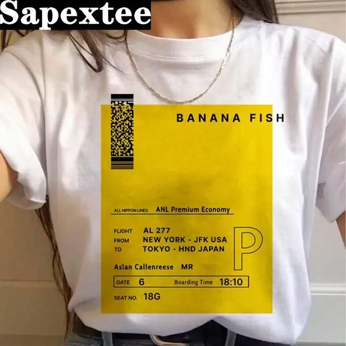 Banana Fish haut d'été t-shirt homme harajuku imprimé vintage kawaii