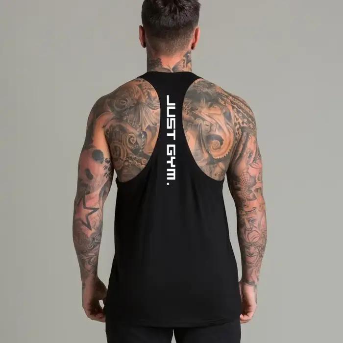T-shirt de sport en coton pour homme, haut de musculation, respirant, rayé, levage, basket-ball, pré
