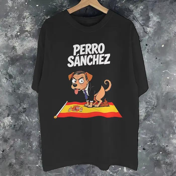 T-shirt à manches courtes en pur coton pour hommes et femmes, impression graphique Pedro Sanchez Esp