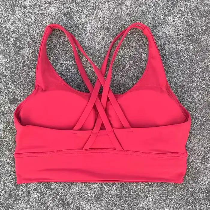 Soutien-gorge de sport pour femmes, bretelles croisées, Sexy, soutien élevé, Impact, sous-vêtements