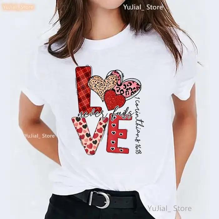 T-shirt imprimé léopard Love Never pour filles, blanc, décontracté, mode estivale, Harajuku