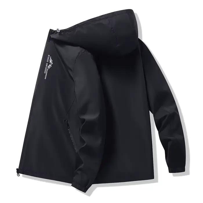 Vestes Softshell pour hommes imperméable à capuche zippée veste d'extérieur manteaux avec poches zip