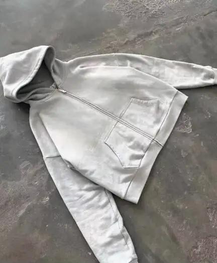 Sweat à capuche avec fermeture éclair pour femmes, Street Y2K, nouveau modèle Punk américain Hip Hop