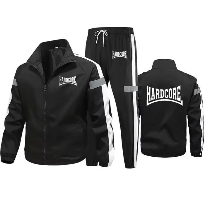 M-6XL mode survêtement hommes costume imprimé Hardcore automne nouvelle veste Cardigan à fermeture é