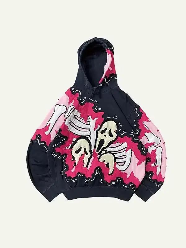 Sweat à capuche imprimé 3D Spider Skull pour hommes et femmes, pull décontracté, chaud, nouveau, 202
