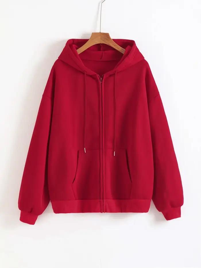 Sweat-shirt à capuche en polaire pour femmes, fermeture éclair, sport, course à pied, mode femme, cl