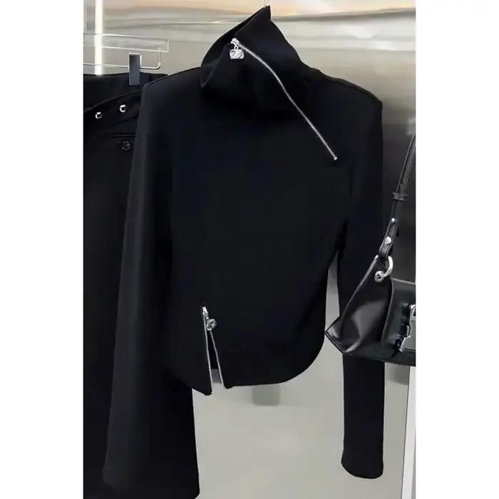 Sweat à capuche surdimensionné Sudaderas Para Mujer Y2k Harajuku col haut fermeture éclair sweat Gru