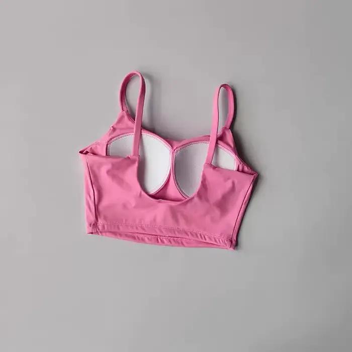 Femmes Sport soutien-gorge haut Push Up Fitness fixe avec coussinet Yoga soutien-gorge sous-vêtement