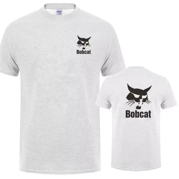 Bobcat t-shirt été hommes à manches courtes coton Bobcat équipement lourd Logo t-shirts homme hauts