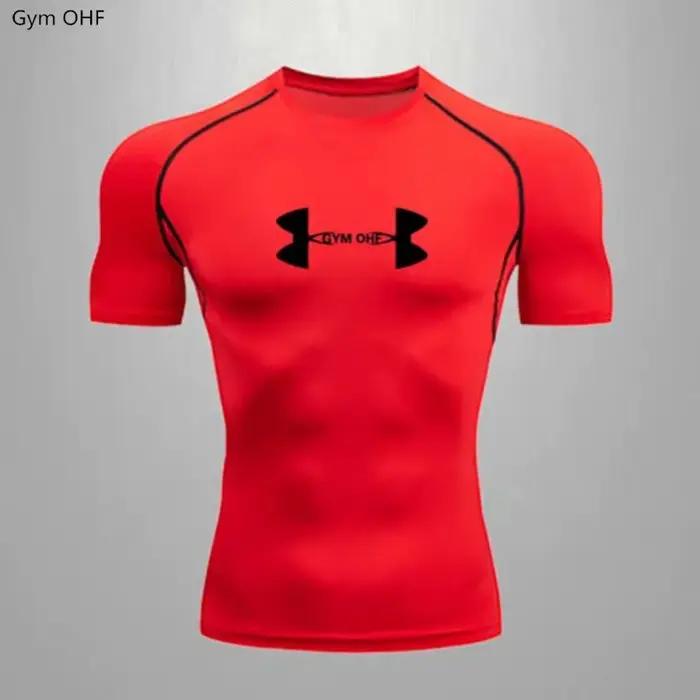 Maillot d'entraînement de boxe d'été à manches courtes pour hommes, vêtements de sport, sweat-shirt