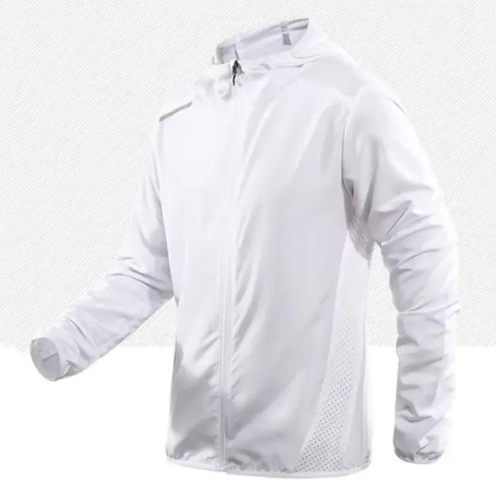 Vestes de course réfléchissantes pour hommes, manteaux à capuche ultra fins et respirants, vêtements