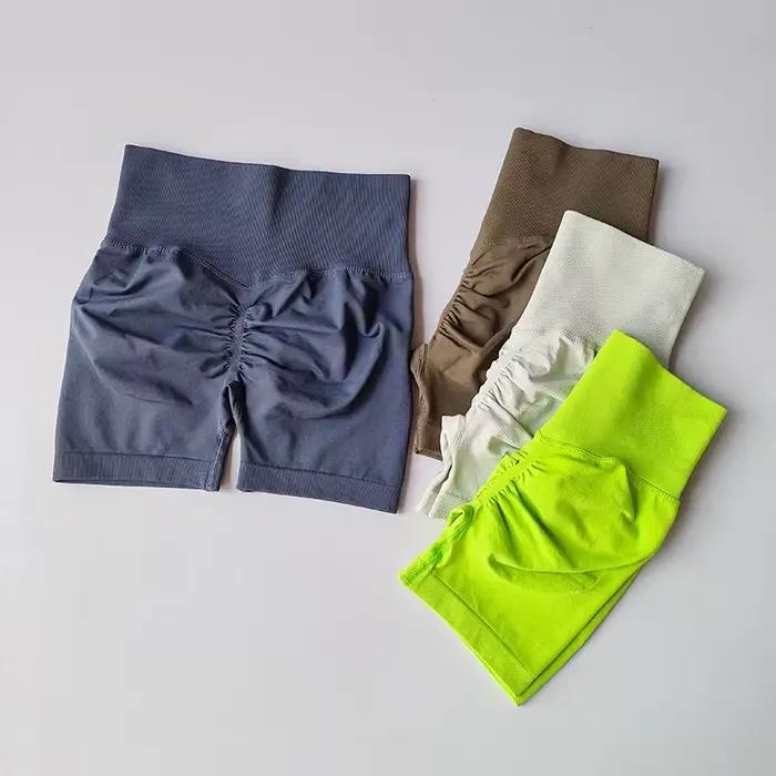 Short de sport de levage de hanche pêche pour femmes, taille haute et serrage de la taille, aminciss