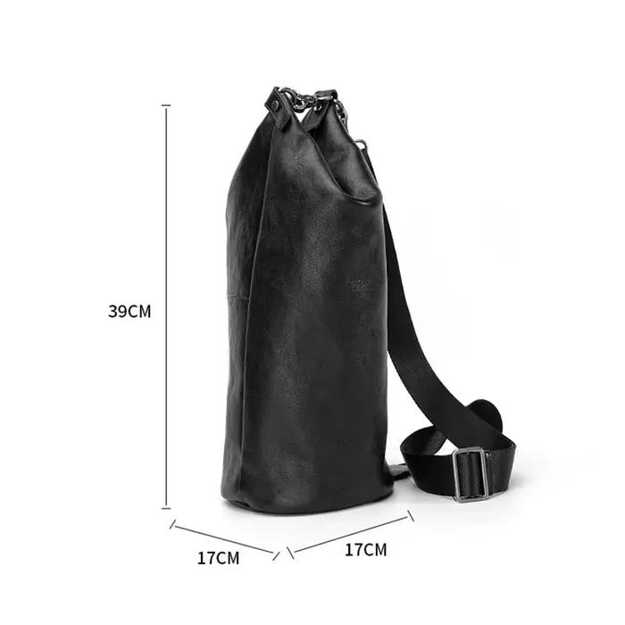 AETOO – sac incliné à une épaule, sac de tête en cuir, sac cylindrique en cuir, sac tendance pour ho