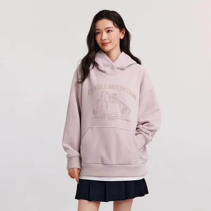 Semir sweat femmes mi-long à motifs 2025 nouveau surdimensionné chaud polyvalent doux hiver sweats à