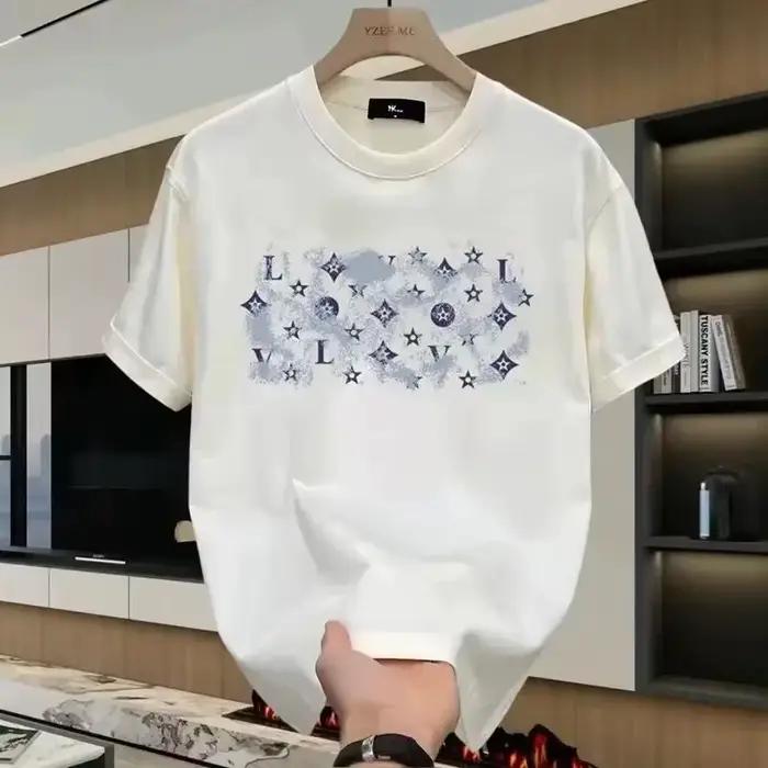 T-shirt imprimé de marque tendance Printemps-Été 2026 pour homme et femme, en coton décontracté à ma