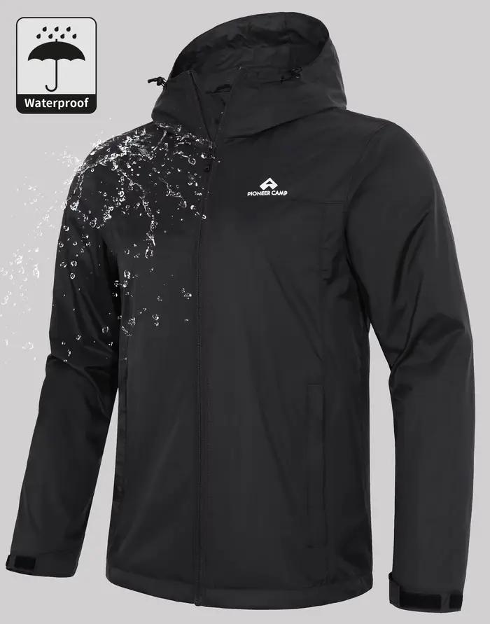 Veste de pluie pour homme Pioneer Camp - Imperméable avec capuche - Veste de cyclisme sportive imper
