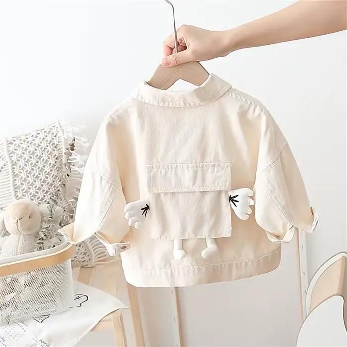 Veste en jean à manches longues pour bébé fille, manteau d'extérieur en coton, vêtements pour enfant