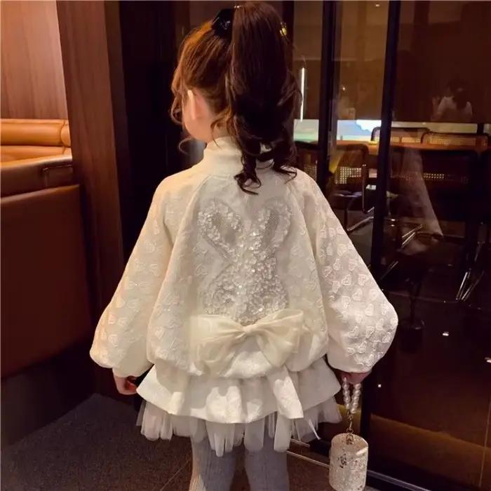 Veste de baseball pour filles, manteau de princesse en maille épissée, nouveau style occidental, pri