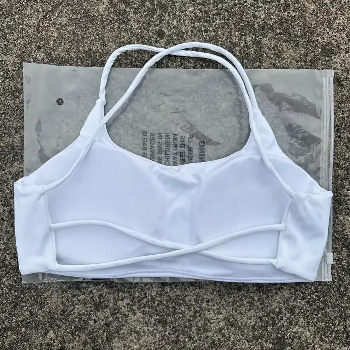 Soutien-gorge de Fitness pour femmes, couleur unie, serré, entraînement complet, dos croisé, sous-vê