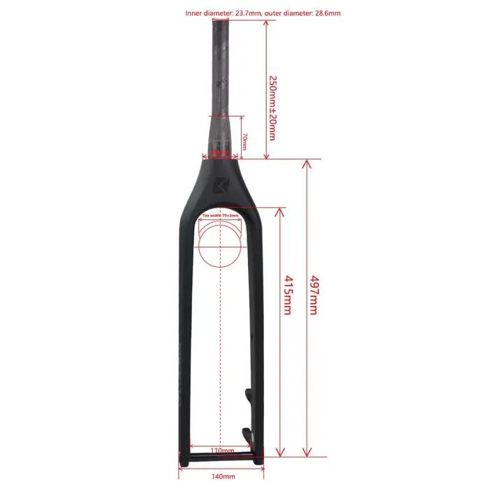 Fourche rigide vtt en carbone 29ER pour vélo de montagne, cadre 29 pour cadre de vélo vtt 29 180mm,
