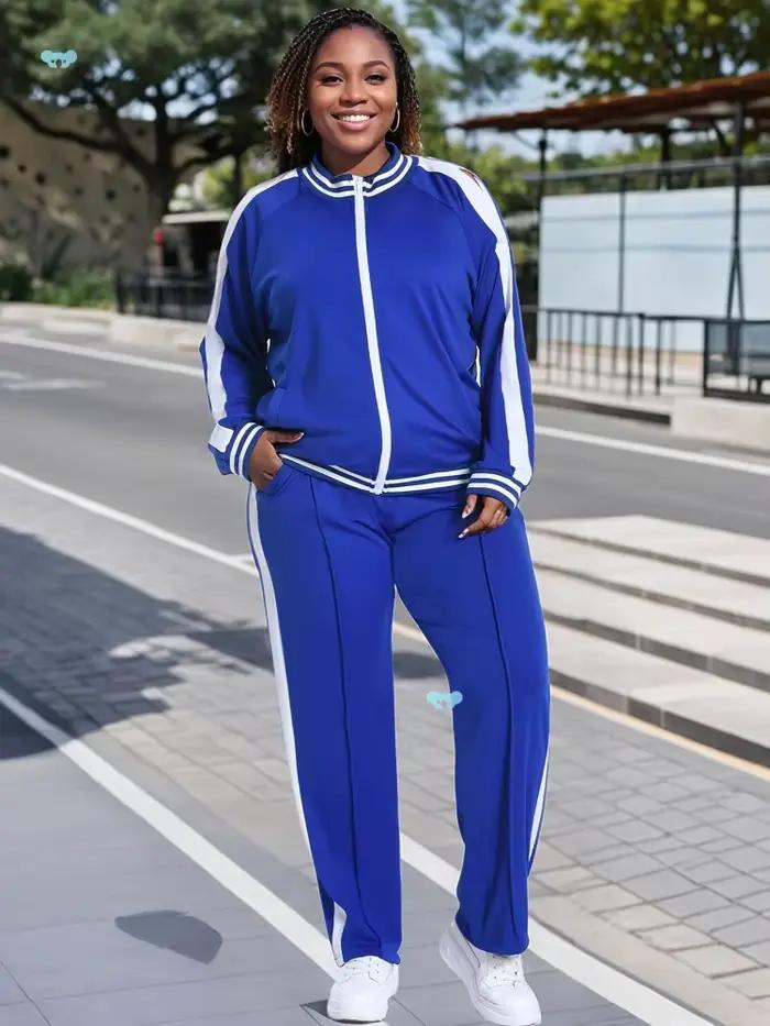 Wmstar femmes survêtement 2 pièces ensembles grande taille Jogging en gros à manches longues chemise