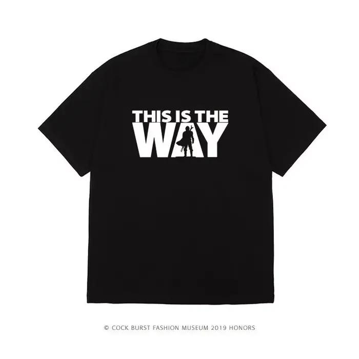 T-shirt graphique Star Wars This Is The Way en coton noir, col rond, manches courtes, pour hommes, s