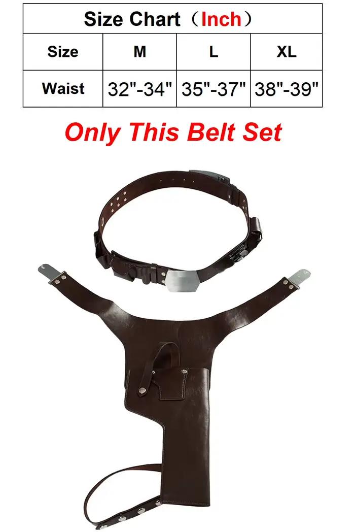 Costume de cosplay Han pour hommes, tenue de combat spatial avec ceinture, pour Halloween, fête cost