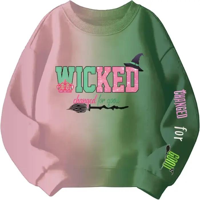 Wicked PVD-Vêtements de musique ras du cou unisexe, Streetwear à manches longues, Garçons et filles,