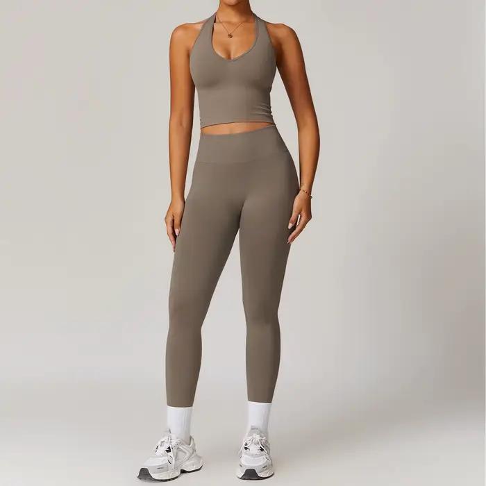 2 pièces ensemble de Yoga sans couture vêtements de sport vêtements de sport costumes de Yoga pour f