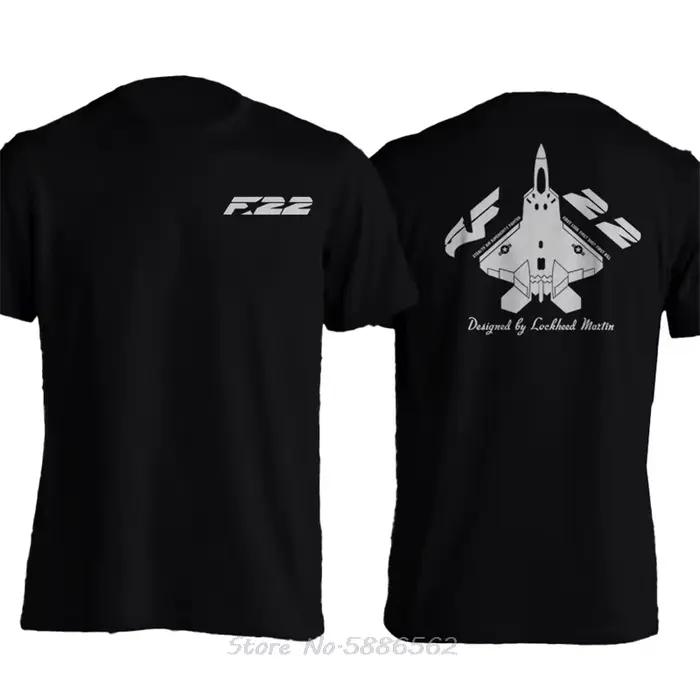 F-22 Raptor Air USAF Jet Fighter T-Shirt graphique unisexe coton T-Shirt surdimensionné Fitness t-sh