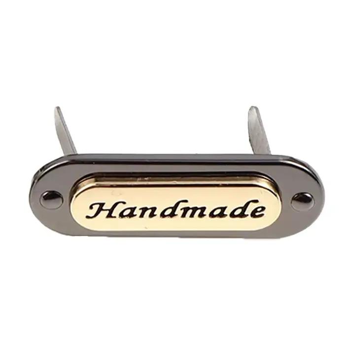 3 ensembles d'étiquettes métalliques pour bricolage, jeans, vêtements, chaussures, sacs, lettres fai