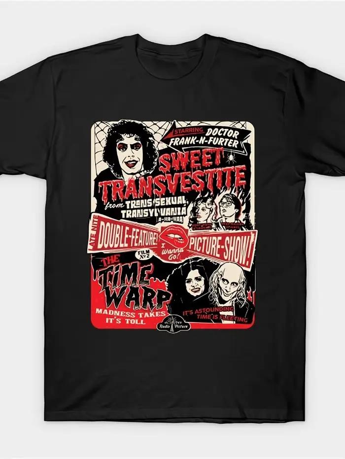 Nouveau t-shirt pour femme Rocky Horror Picture Show Double Feature avec design Dr. Frank N Forte, c
