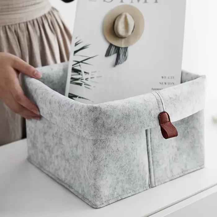 Divers vêtements feutre paniers de rangement maison salle de bain seau à linge bureau articles diver