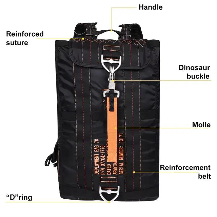 LQARMY – sac à dos polyvalent Durable, léger, pour Parachute, pour les voyages de chasse en plein ai