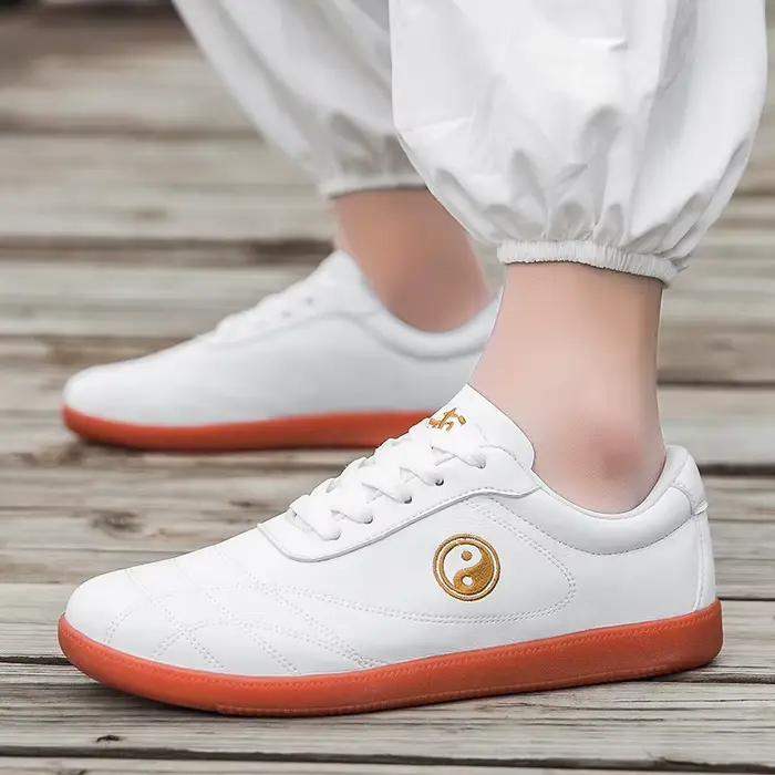 Tai chi chaussures Jurzhen peau de vache semelle en peau de vache chaussures d'entraînement hommes a
