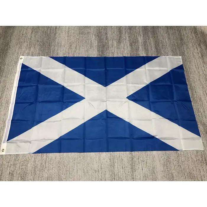 Drapeau de l'Écosse en Polyester à Double Pénétration, Bannière de Décoration, Scotland, Cross Feel,