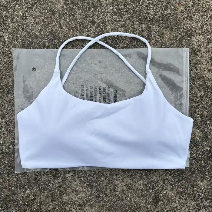 Soutien-gorge de Fitness pour femmes, couleur unie, serré, entraînement complet, dos croisé, sous-vê