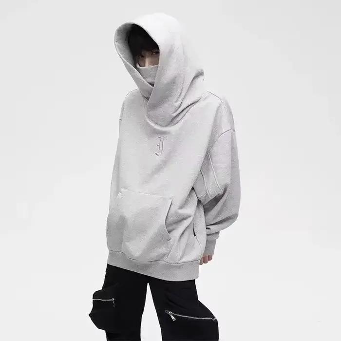 Sweat à capuche à col roulé Ninja pour hommes, nouvelle lettre brodée, mode Hip Hop, Y2K, Streetwear, Vintage, polaire, automne