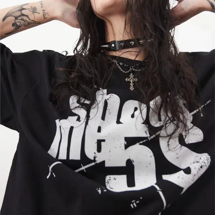 Harajuku surdimensionné Streetwear vêtements pour hommes SHOOTME5 $ imprimé graphique t-shirt coton Hip Hop lettre à
