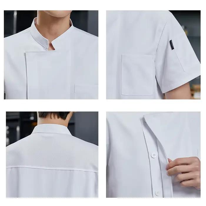 Veste de cuisine de restaurant, vêtements de travail de salle à manger, uniforme de chef de pizza, gilet de Chamonix, hôtel attribuable, été