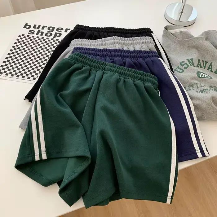 Short de dehors Vintage à Rayures Latérales pour Femme