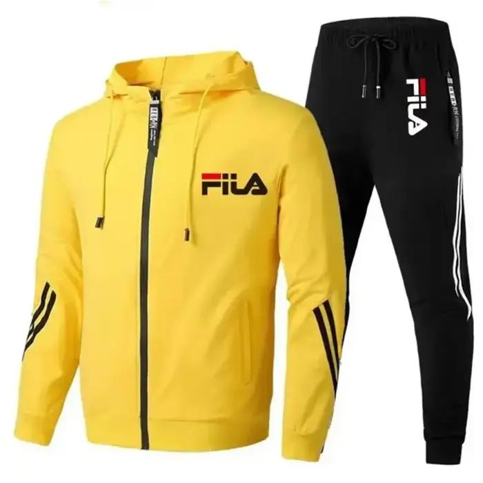 Ensemble de jogging deux pièces pour homme 2026 : veste zippée printemps-automne et pantalon de sport pour le basketball et le fitness