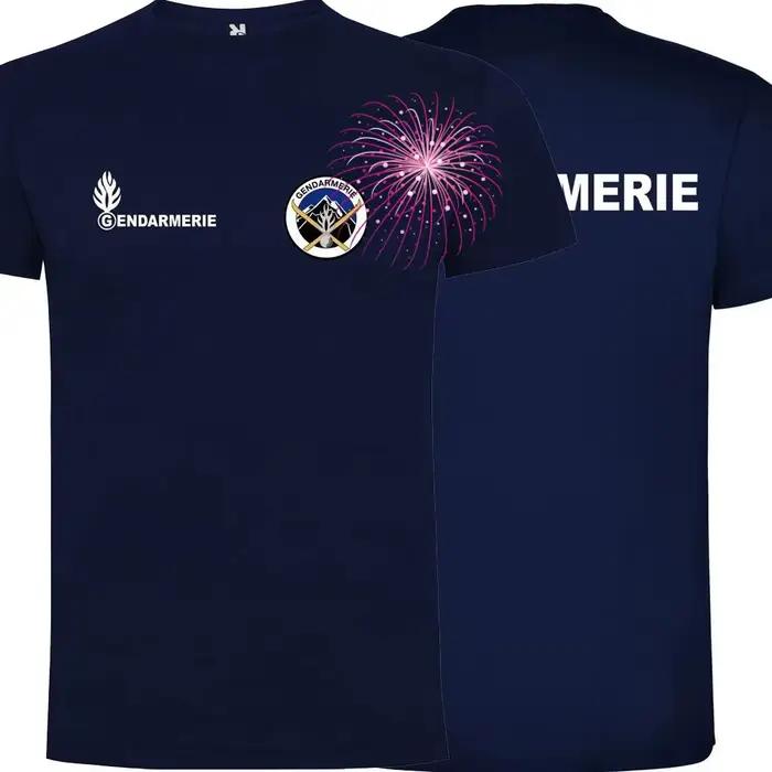 T-shirt à manches courtes pour hommes, unité de montagne de la gendarmerie française, décontracté, 100% coton, col rond, été, taille S-3XL