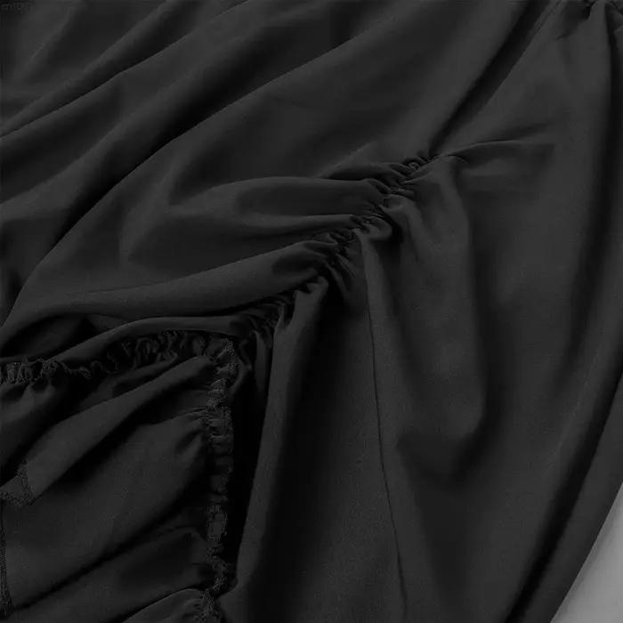 Femmes Steampunk gâteau jupe Rock gothique avec cravate cintrée Vintage victorien fête femme plis décontracté nouvelle