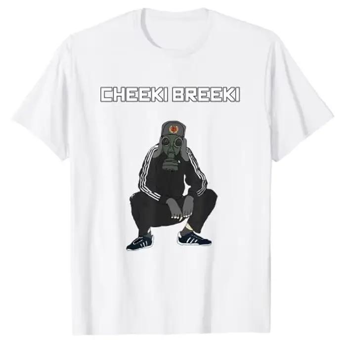 Cheeki Breeki-Gopnik Slav Style Funny Gamer SUNker T-Shirt, Humor Funny Graphic Tee, Y-Men Clothing, Produits personnalisés
